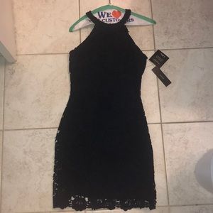 Navy Blue Body Con Lace Lulus Dress